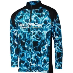Savage Gear Tee Shirt Manche Longues Homme Marine Uv - Bleu