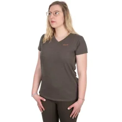 Fox Tee Shirt Manches Courtes Femme Wc V Neck T - Olive