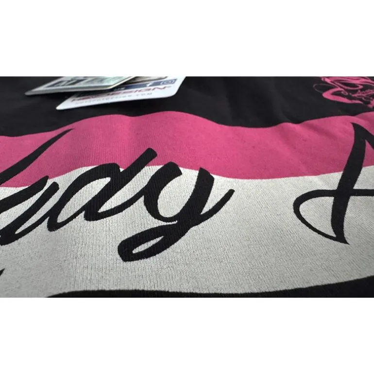 Tee Shirt Manches Courtes Femme Hot Spot Design Lady Angler 2.0 - Noir