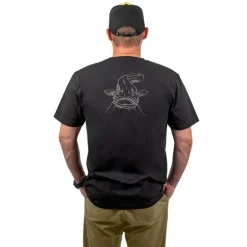 Tee Shirt Manches Courtes Homme Black Cat Logo Black Tshirt - Noir