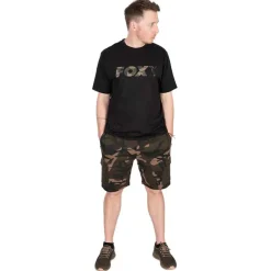 Tee Shirt Manches Courtes Homme Fox Black/Camo Logo T-Shirt - Noir
