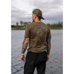 Korda Tee Shirt Manches Courtes Homme One Liner Tee - Olive