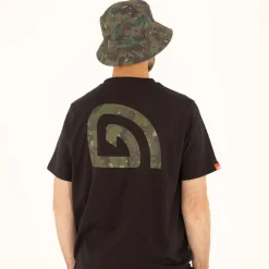 Trakker Tee Shirt Manches Courtes Homme Cr Logo T-Shirt Black Camo - Noir