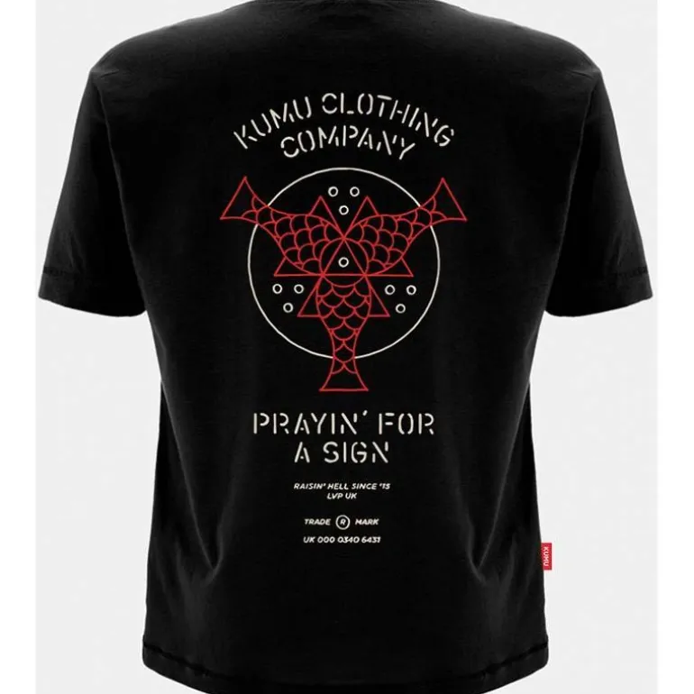 Tee Shirt Manches Courtes Homme Kumu Carp Gods - Noir