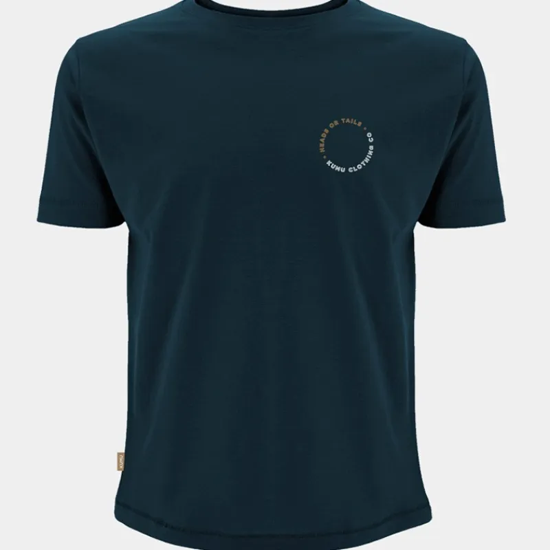 Kumu Tee Shirt Manches Courtes Homme Heads Or Tail - Bleu