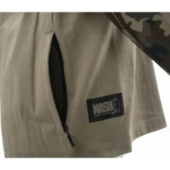 Tee Shirt Manches Courtes Homme Zip Baits Mesh - Gris/Bleu