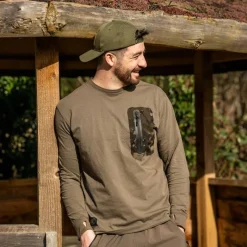 Nash Tee Shirt Manches Courtes Homme Zt Hd Long Sleeve - Kaki