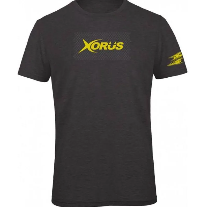 Xorus Tee Shirt Manches Courtes Homme - Gris Anthracite/Jaune