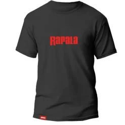 Rapala Tee Shirt Manches Courtes Homme Black Red Logo T-Shirt - Noir