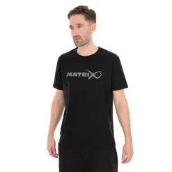 Fox Matrix Tee Shirt Manches Courtes Homme Large Fade T-Shirt Black/Grey - Noir