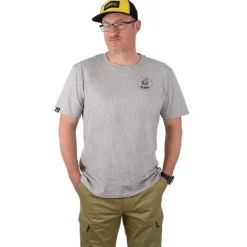 Tee Shirt Manches Courtes Homme Black Cat Grey Marl Tshirt - Gris