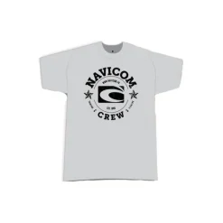 Navicom Tee Shirt Manches Courtes Homme Crew - Gris