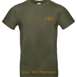 W.O.F. Tee Shirt Manches Courtes Homme Croix - Kaki