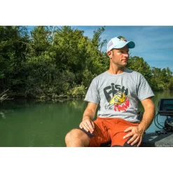 Fishxplorer Tee Shirt Manches Courtes Homme Fishtique - Gris