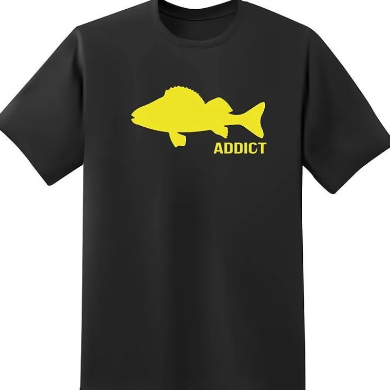 Fishxplorer Tee Shirt Manches Courtes Homme Addict Perche - Noir