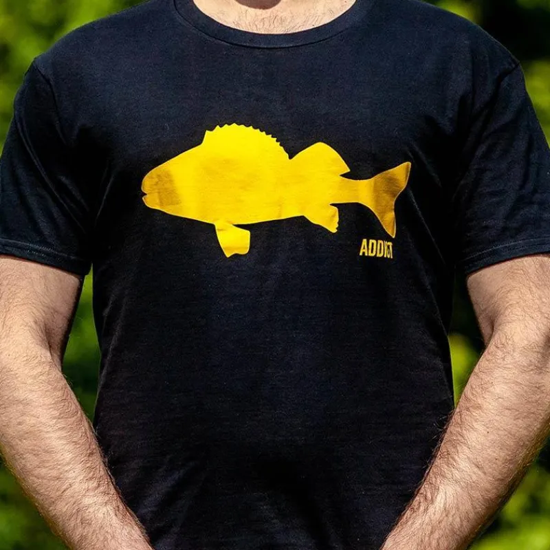 Fishxplorer Tee Shirt Manches Courtes Homme Addict Perche - Noir
