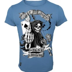 Hot Spot Design Tee Shirt Manches Courtes Homme Ace Angler - Bleu