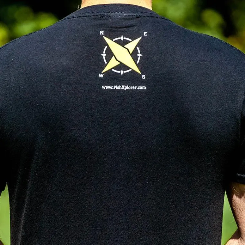 Fishxplorer Tee Shirt Manches Courtes Homme Fisher With Attitude - Noir