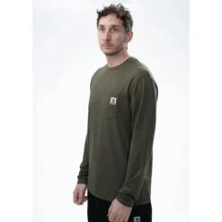 Nash Tee Shirt Manches Longues Homme Make It Happen Carp Logo Long Sleeve - Vert