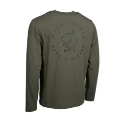 Nash Tee Shirt Manches Longues Homme Make It Happen Carp Logo Long Sleeve - Vert