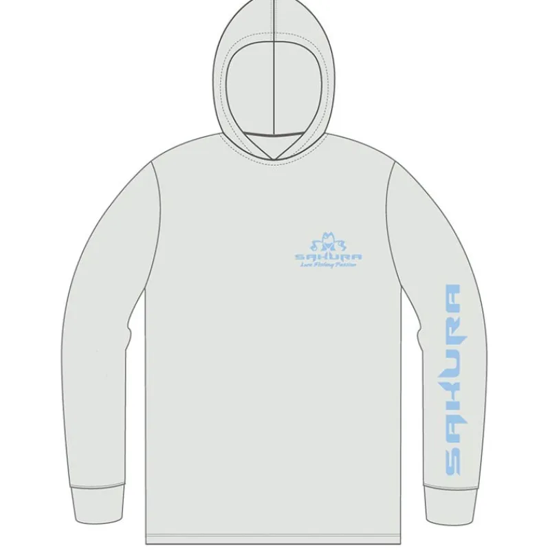 Sakura Tee Shirt Manches Longues Homme Uv Long Sleeves Hoodie - Gris