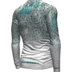 Hot Spot Design Tee Shirt Manches Longues Homme Ocean Performance Giant Trevally - Gris