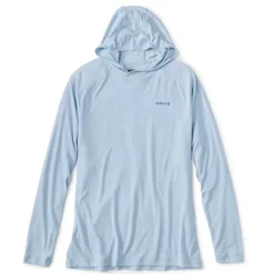 Orvis Tee Shirt Manches Longues Homme Dricast Logo Hoodie - Blue Fog