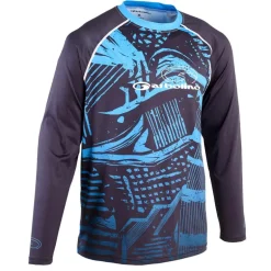Tee Shirt Manches Longues Homme Garbolino Uv Protect 80'S - Noir/Bleu