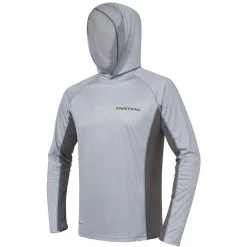 Tee Shirt Manches Longues Homme Finntrail Anti Uv Wave Big Logo - Gris