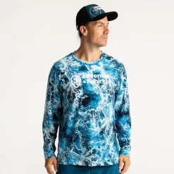 Adventer & Fishing Tee Shirt Manches Longues Homme Bozed Anti Uv - Gris
