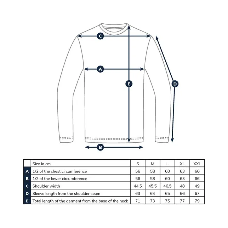Adventer & Fishing Tee Shirt Manches Longues Homme Golon Anti Uv - Blanc/Bleu