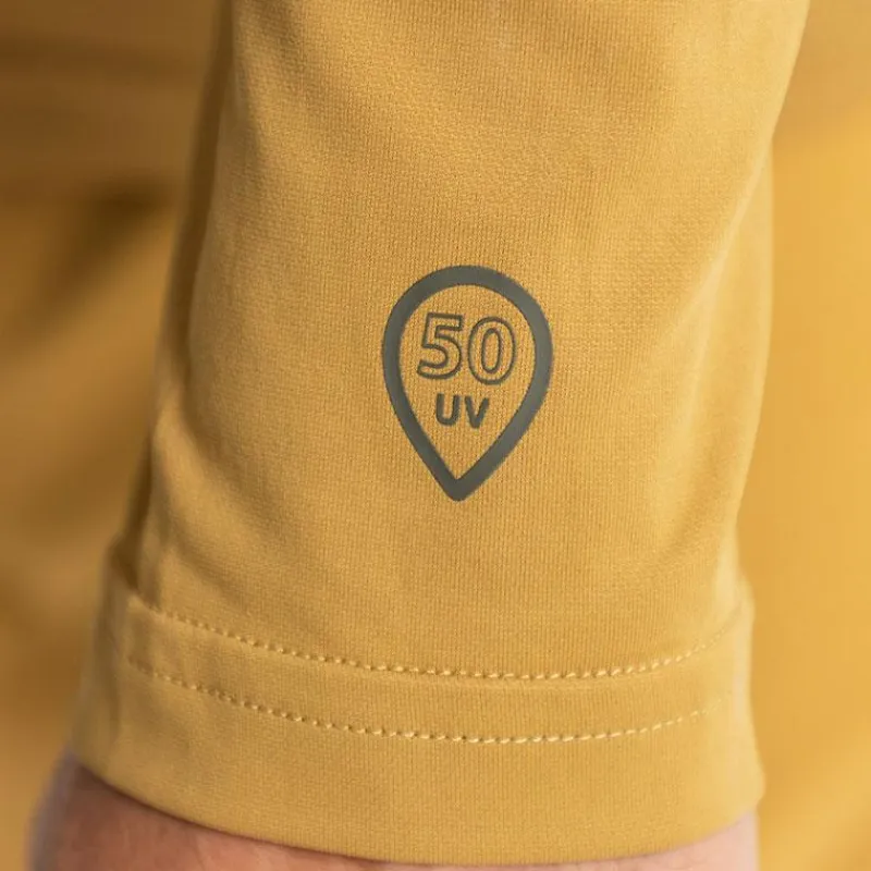 Adventer & Fishing Tee Shirt Manches Longues Homme Golon Anti Uv - Jaune