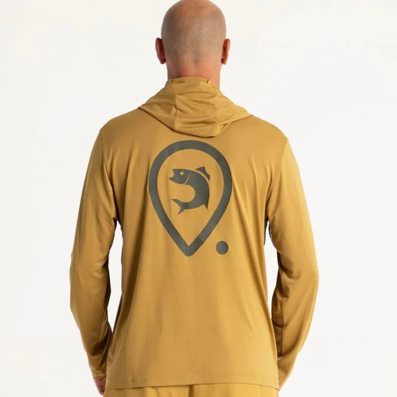Adventer & Fishing Tee Shirt Manches Longues Homme Golon Anti Uv - Jaune