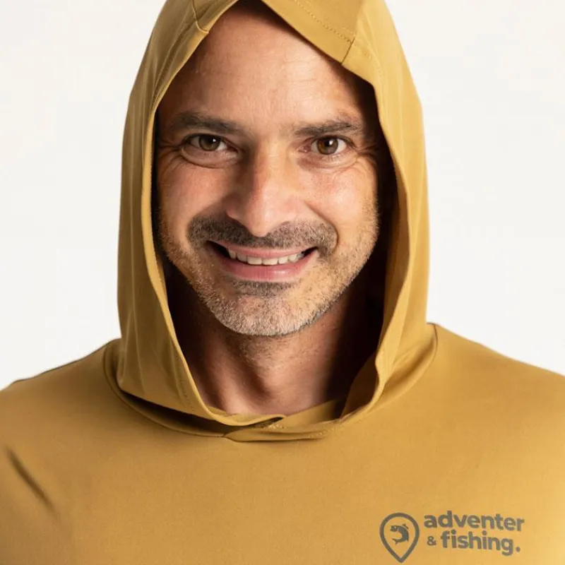 Adventer & Fishing Tee Shirt Manches Longues Homme Golon Anti Uv - Jaune