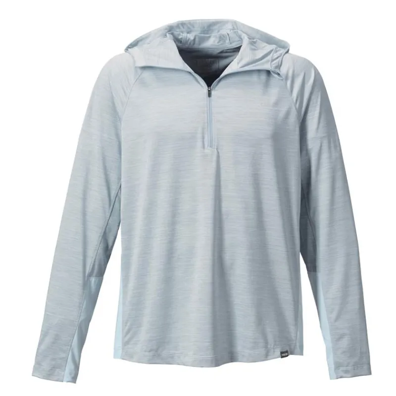 Orvis Tee Shirt Manches Longues Homme Avec Capuche Pro Sun - Bleu Clair