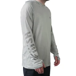Fiiish Tee Shirt Manches Longues Homme Capuche Anti Uv Long Sleeve - Olive