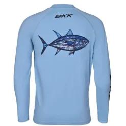 BKK Tee Shirt Manches Longues Homme Long Sleeve Performance Shirt Barramundi - Bleu Clair