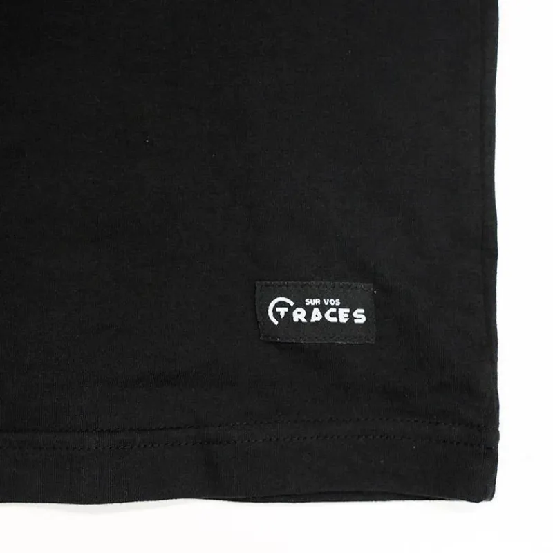 Sur vos traces Tee Shirt Pêche Personnalisable - Noir