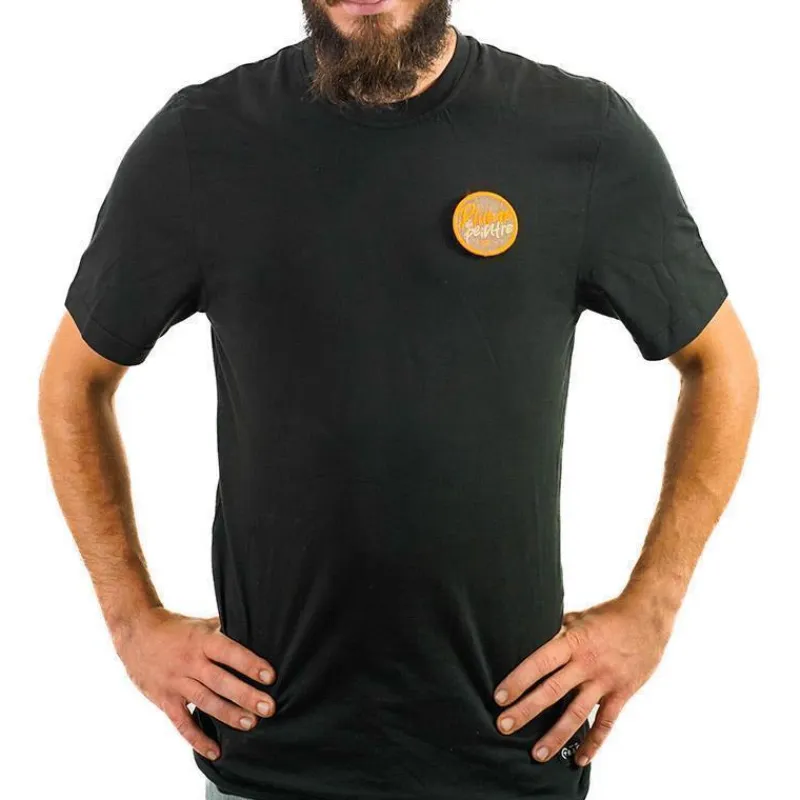 Sur vos traces Tee Shirt Pêche Personnalisable - Noir