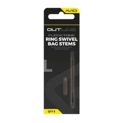 Avid Carp Tige Pour Plomb Outline Flecktone Long Bag Stem - Ring Swivel