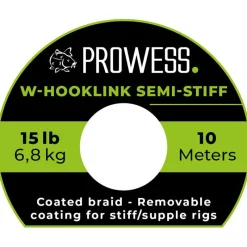 Prowess Tresse A Bas De Ligne W-Hooklink Semi-Stiff - 10M