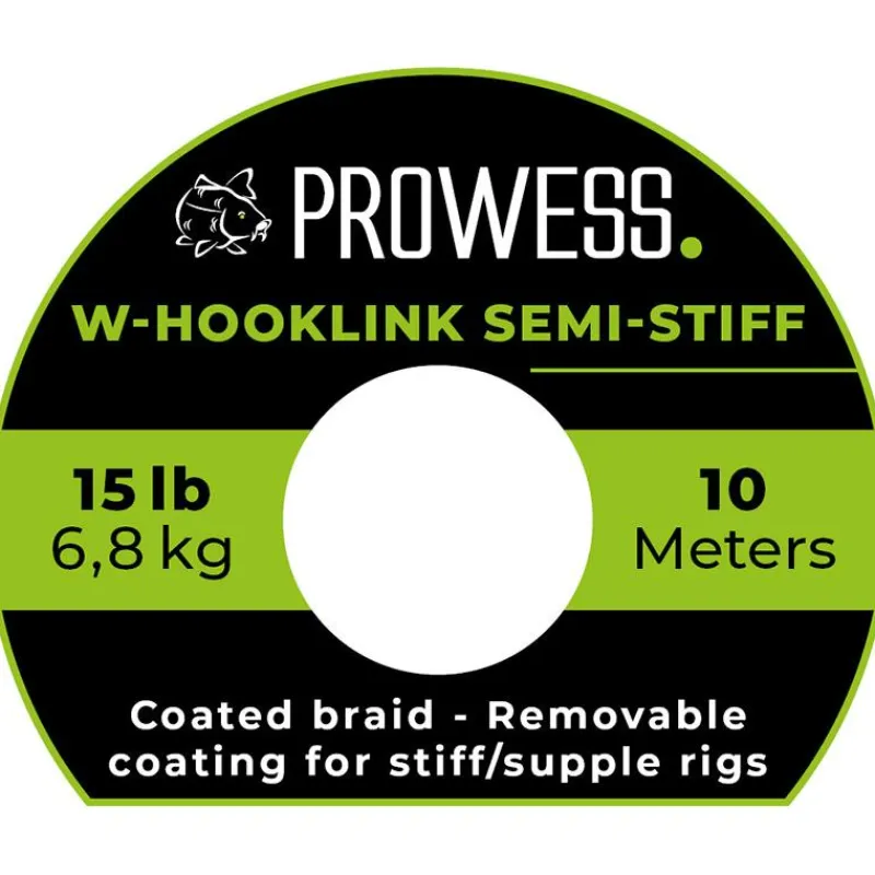 Prowess Tresse A Bas De Ligne W-Hooklink Semi-Stiff - 10M