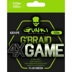 Gunki Tresse G’Braid 4X Game - Vert Fluo -150M