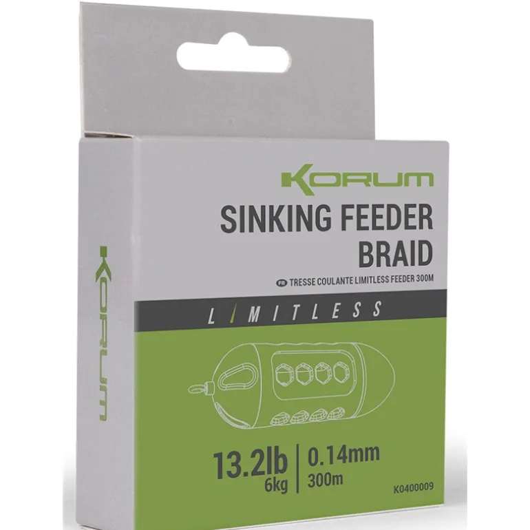 Tresse Korum Limitless Sinking Feeder Braid - 300M