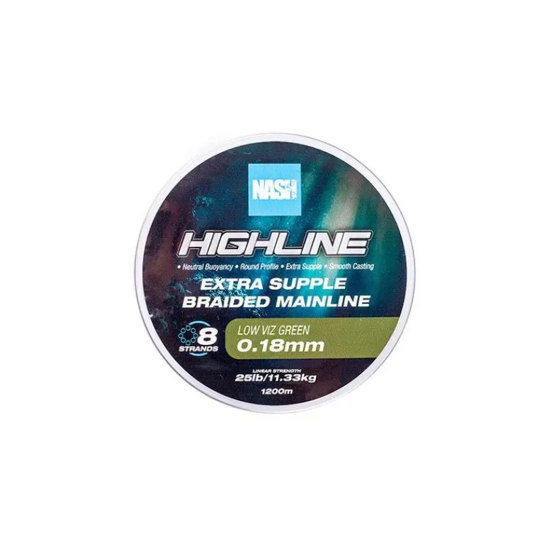 Nash Tresse Highline Floating Braid Green - 1200M