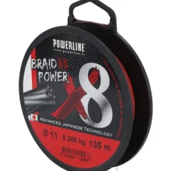 Powerline Tresse Braid Power X8 Rouge - 300M