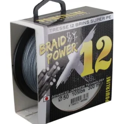 Powerline Tresse Braid Power X12 Gris