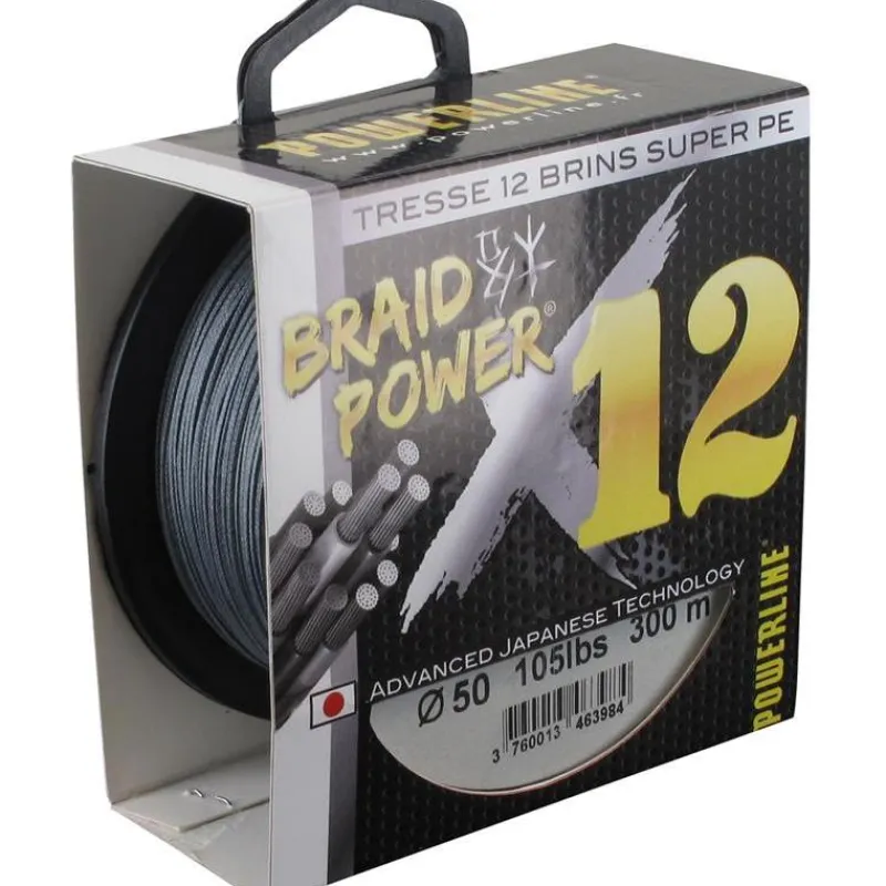 Powerline Tresse Braid Power X12 Gris