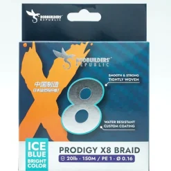 Rodbuilders Republic Tresse Prodigy X8 Braid - Ice Blue - 150M