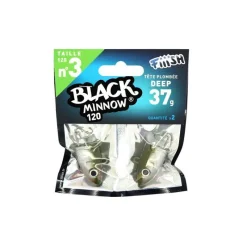 Fiiish Tête Plombée Black Minnow Deep